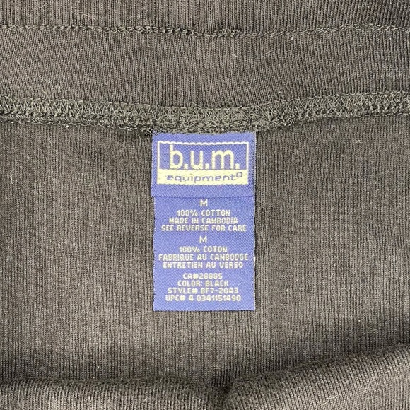 B.U.M. Equipment Y2K Black Cotton High Waist Mini Skirt - Picture 4 of 6